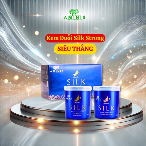 Bộ Kem Duỗi Tóc Aminis Silk Strong