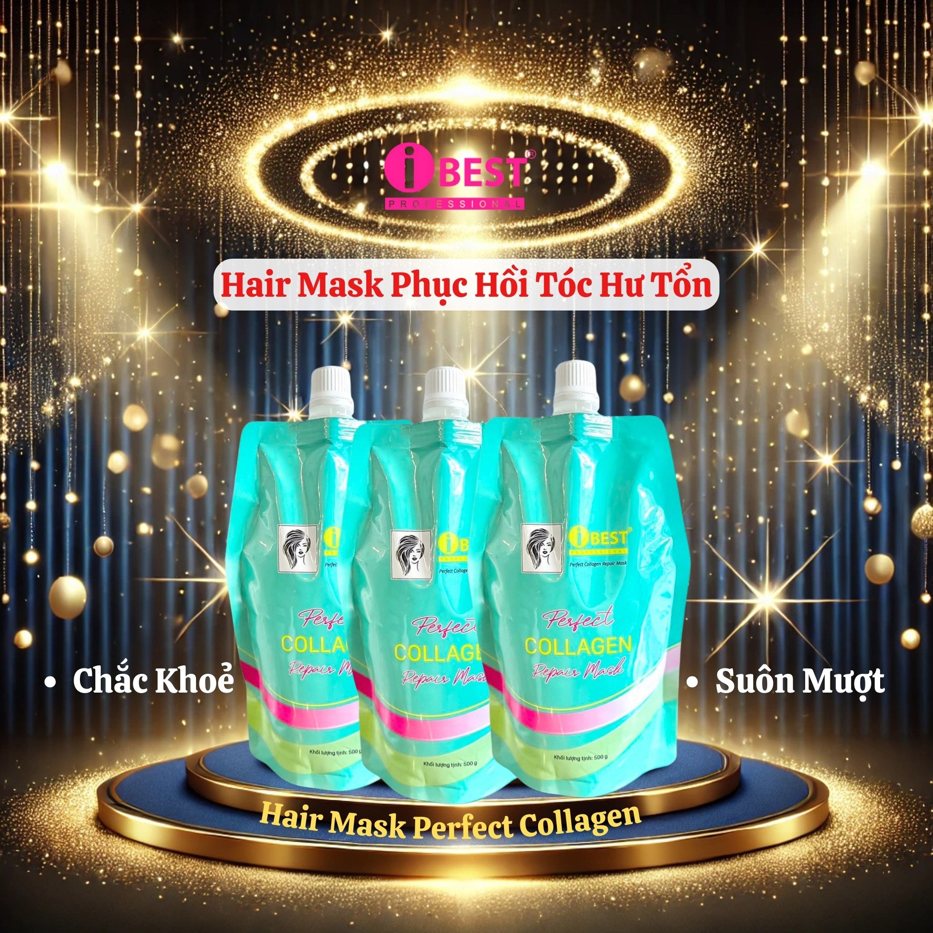 Hấp Siêu Phục Hồi Perfect (Túi Xanh Ngọc) - Perfect Collagen Repair Mask