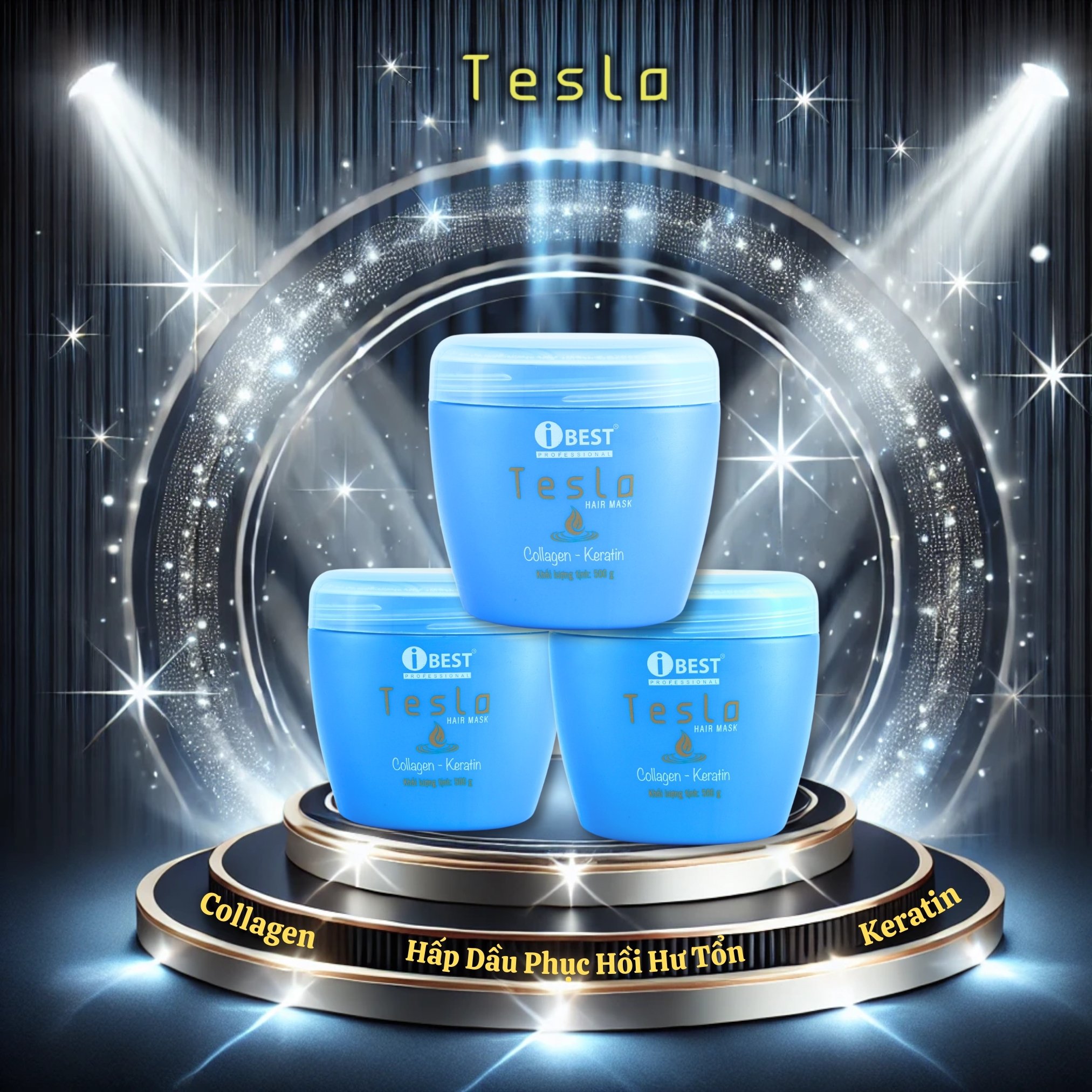 Hấp dầu Phục Hồi Tesla - Collagen - Keratin