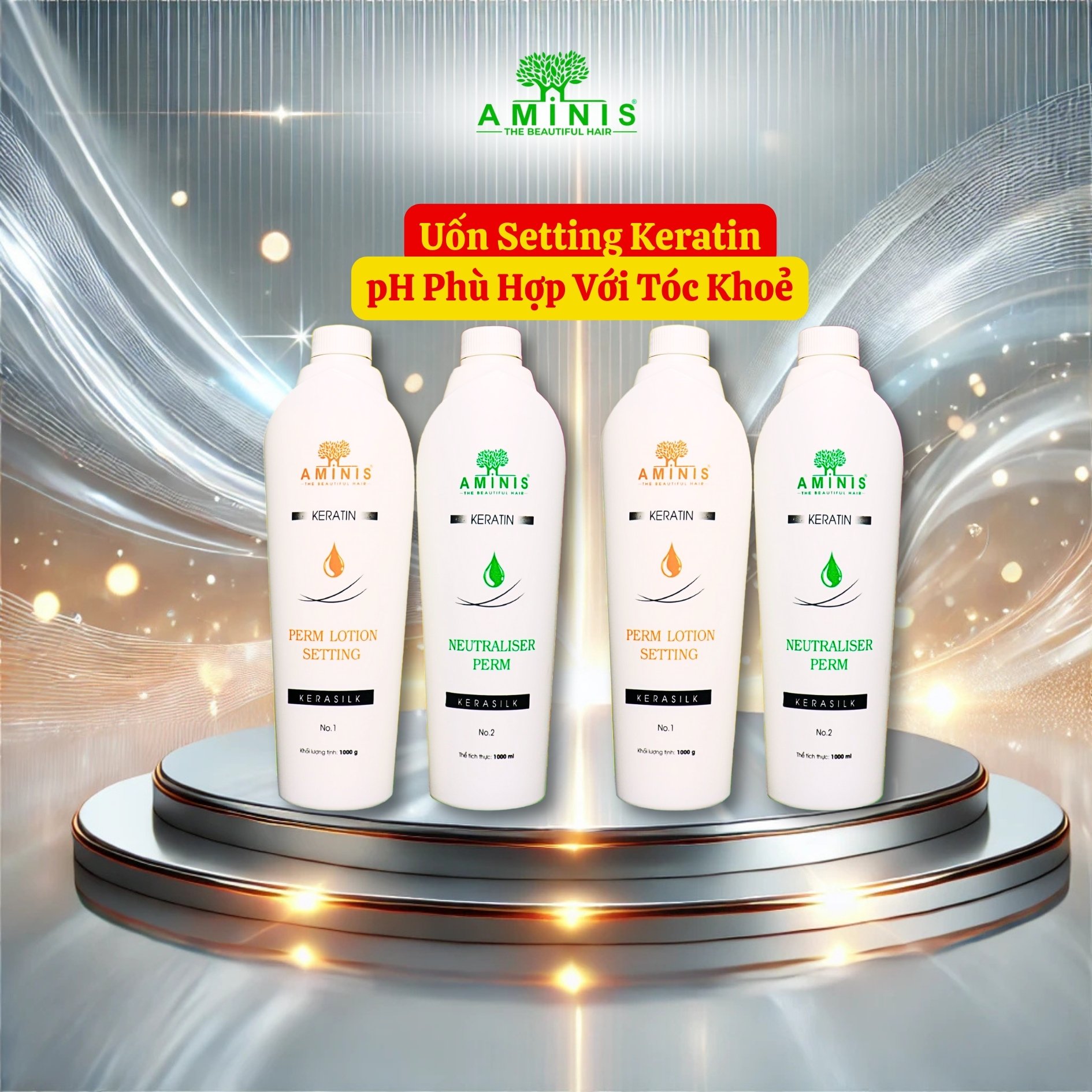 Uốn Setting Keratin Complex Aminis